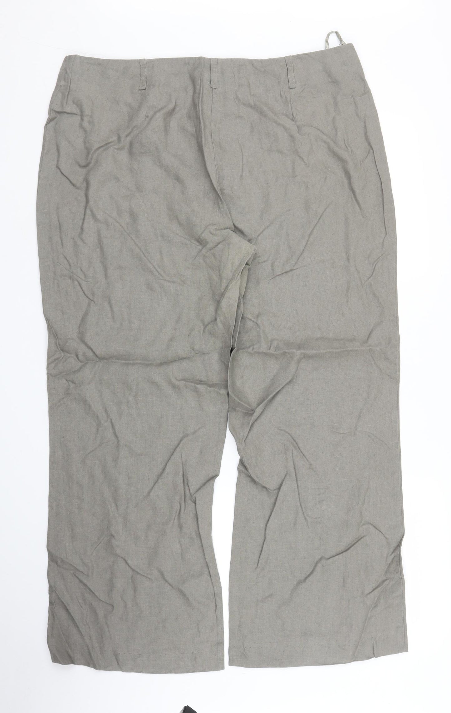 M&S Womens Green   Trousers  Size 18 L28 in