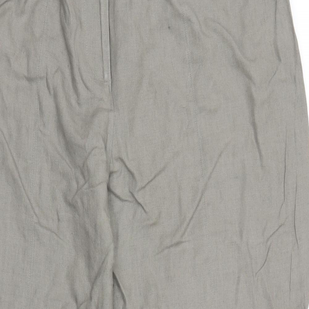 M&S Womens Green   Trousers  Size 18 L28 in