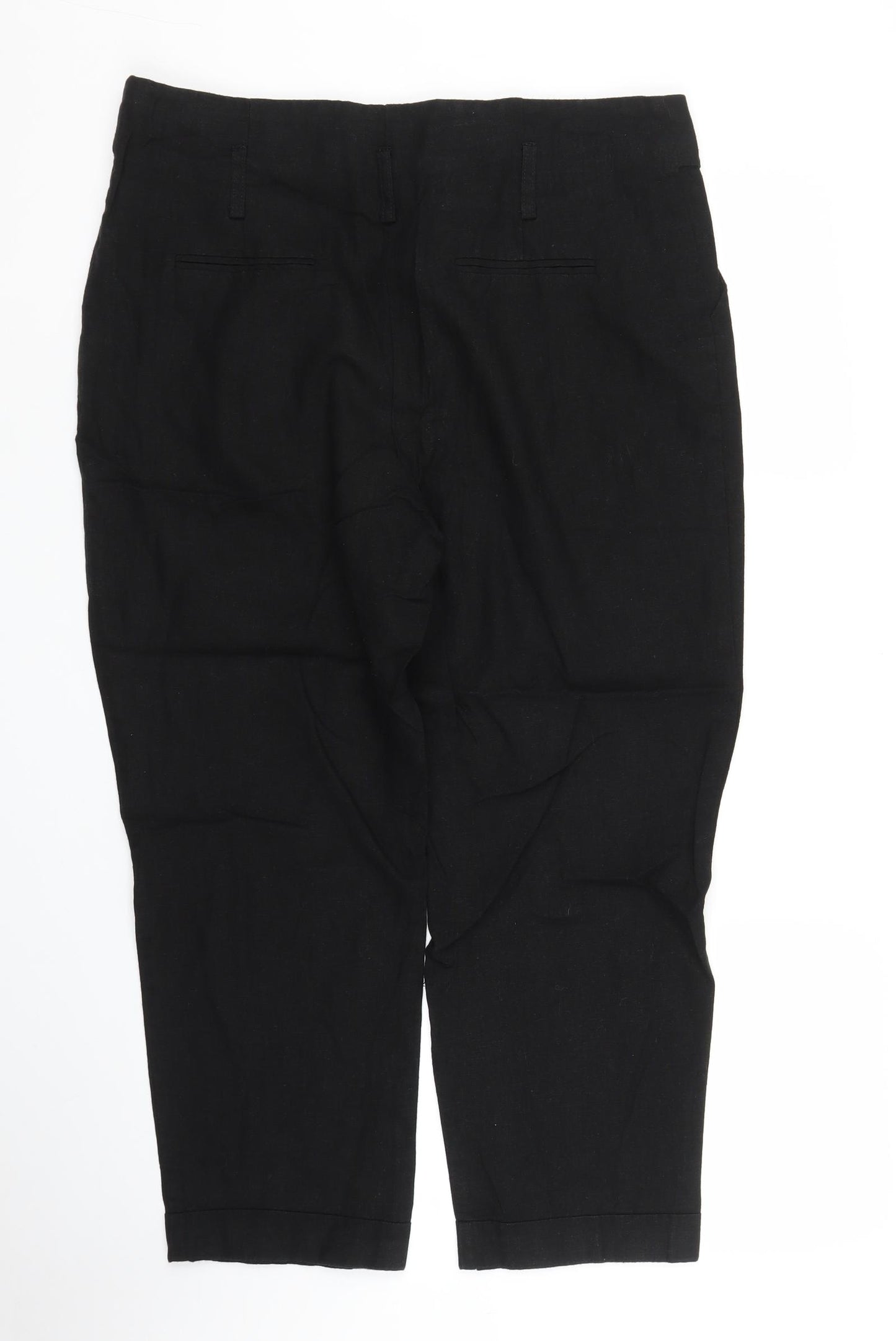 Evie Womens Black   Capri Trousers Size 16 L24 in