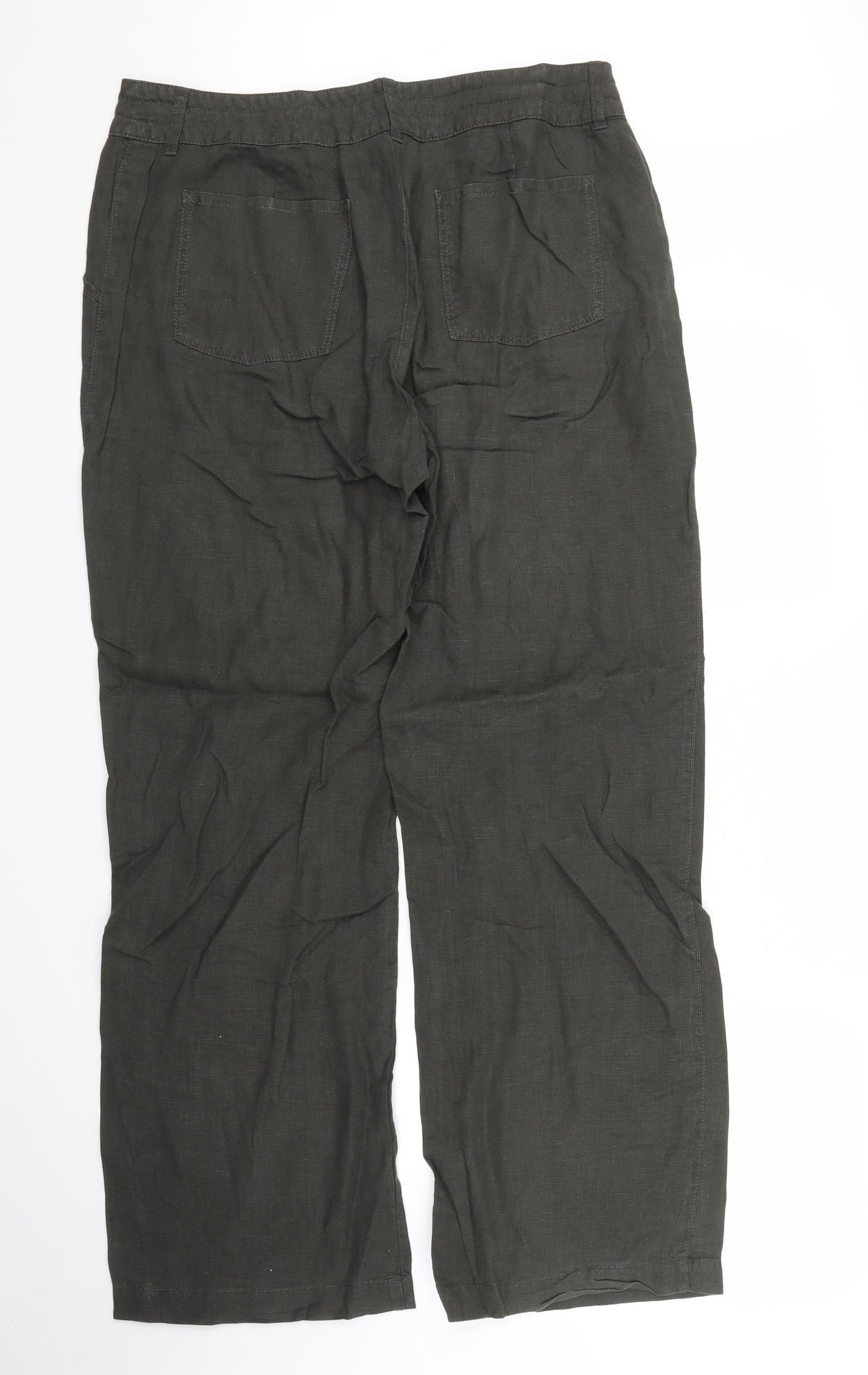 Olsen Womens Green   Trousers  Size 14 L30 in