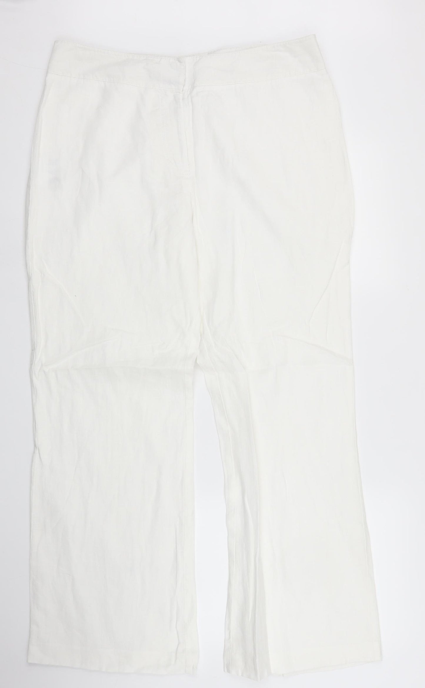 Per Una Womens White   Trousers  Size 16 L29 in