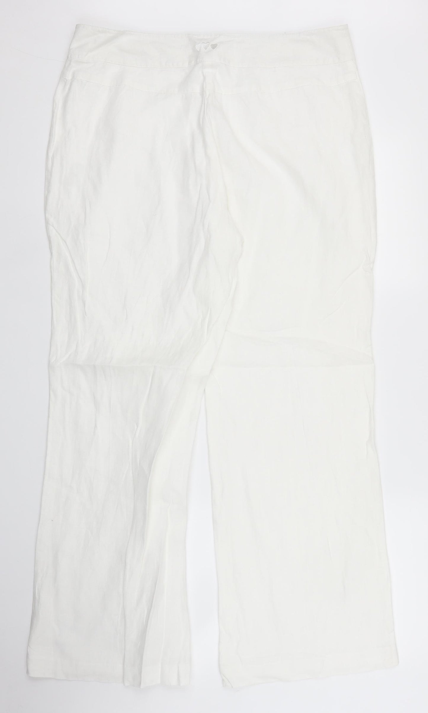 Per Una Womens White   Trousers  Size 16 L29 in