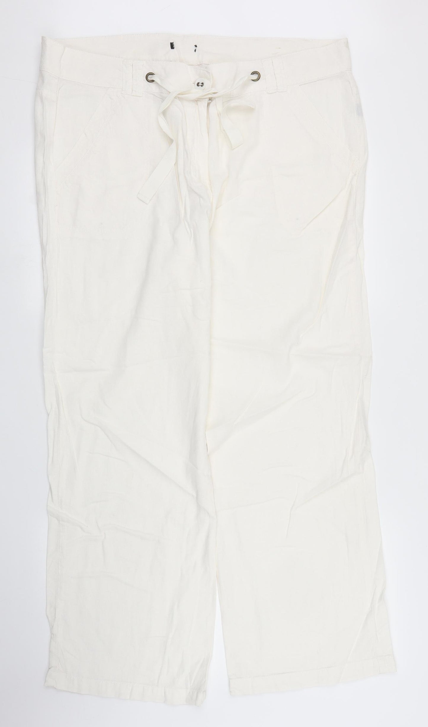 Preworn Womens White   Trousers  Size L L29 in