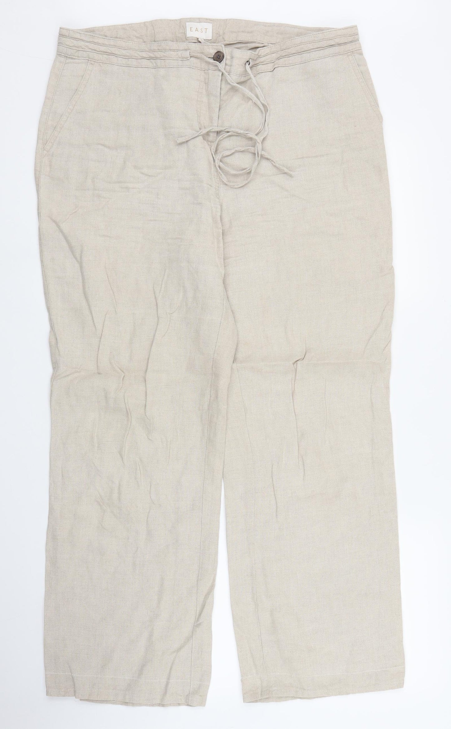 EAST Womens Beige   Trousers  Size 14 L28 in