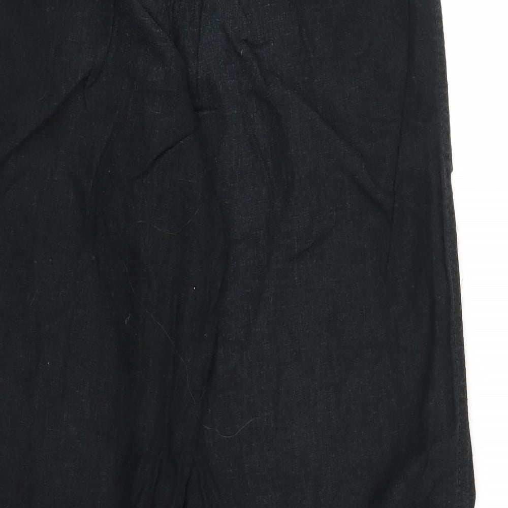 NEXT Womens Black   Capri Trousers Size 10 L26 in