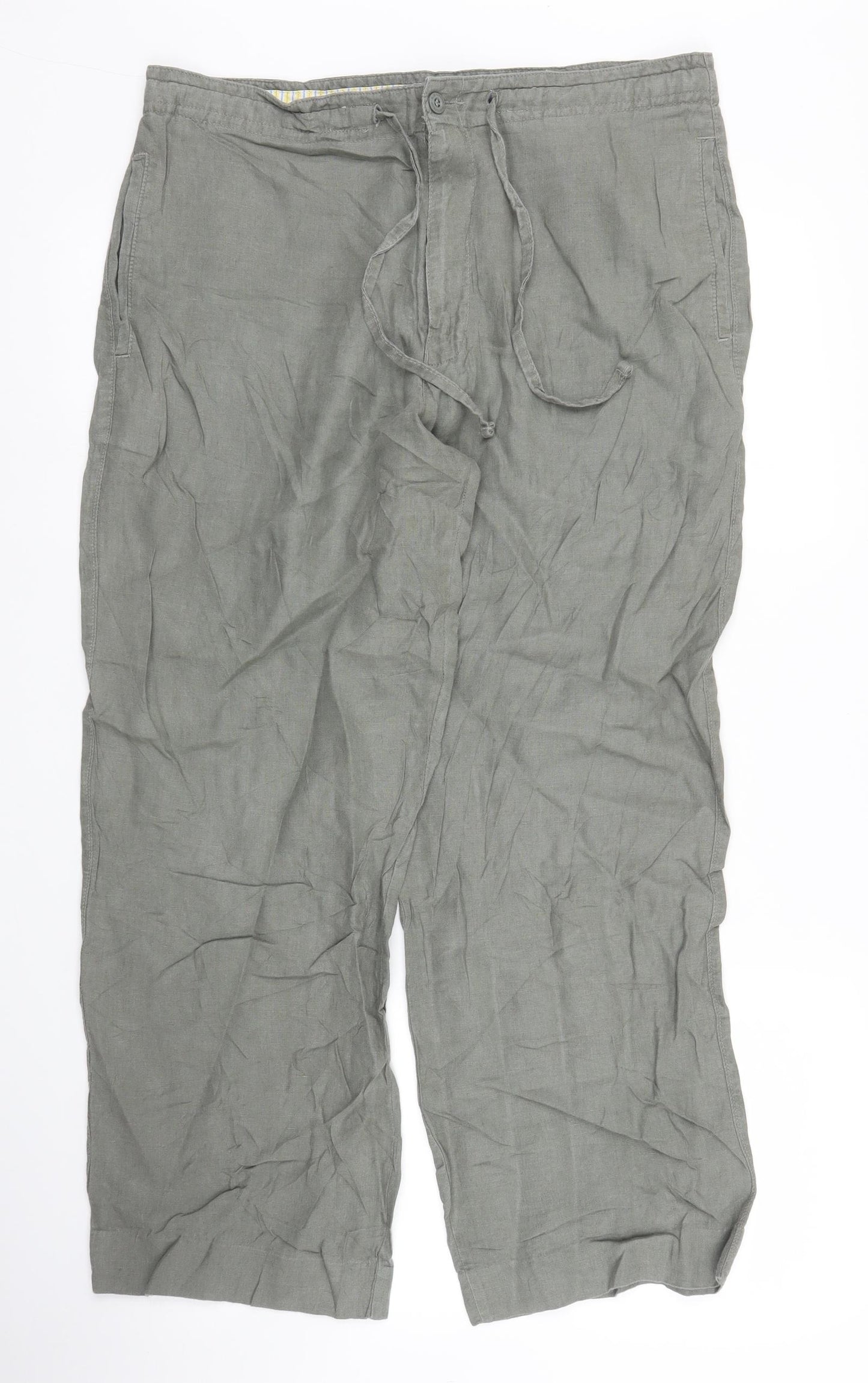 M&S Mens Green   Capri Trousers Size 34 in L33 in