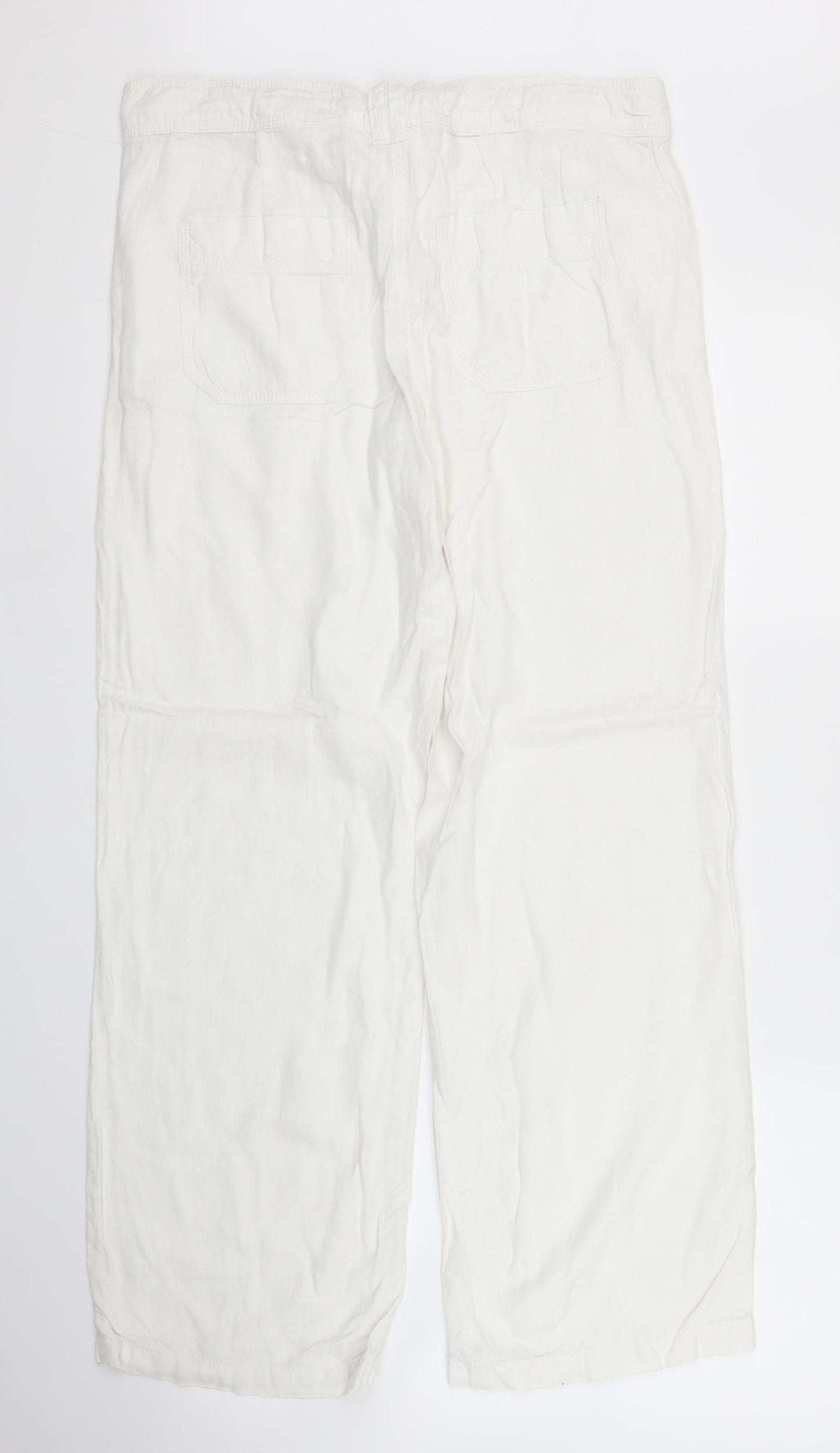 Parallel Womens White   Trousers  Size M L28 in