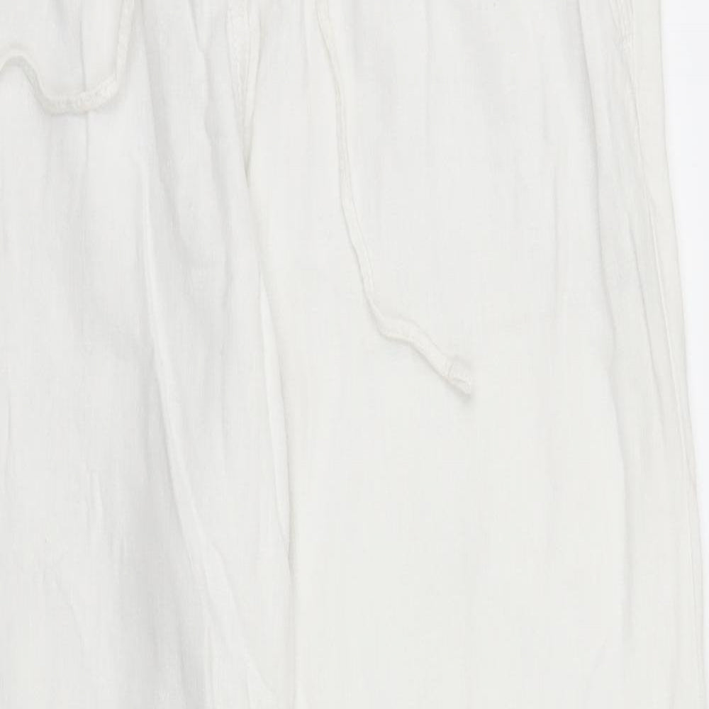 Parallel Womens White   Trousers  Size M L28 in