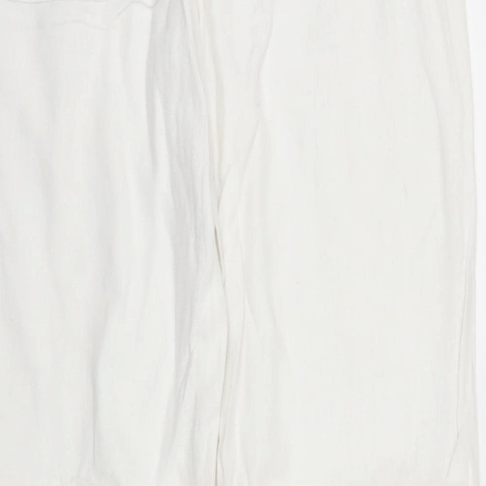 Parallel Womens White   Trousers  Size M L28 in