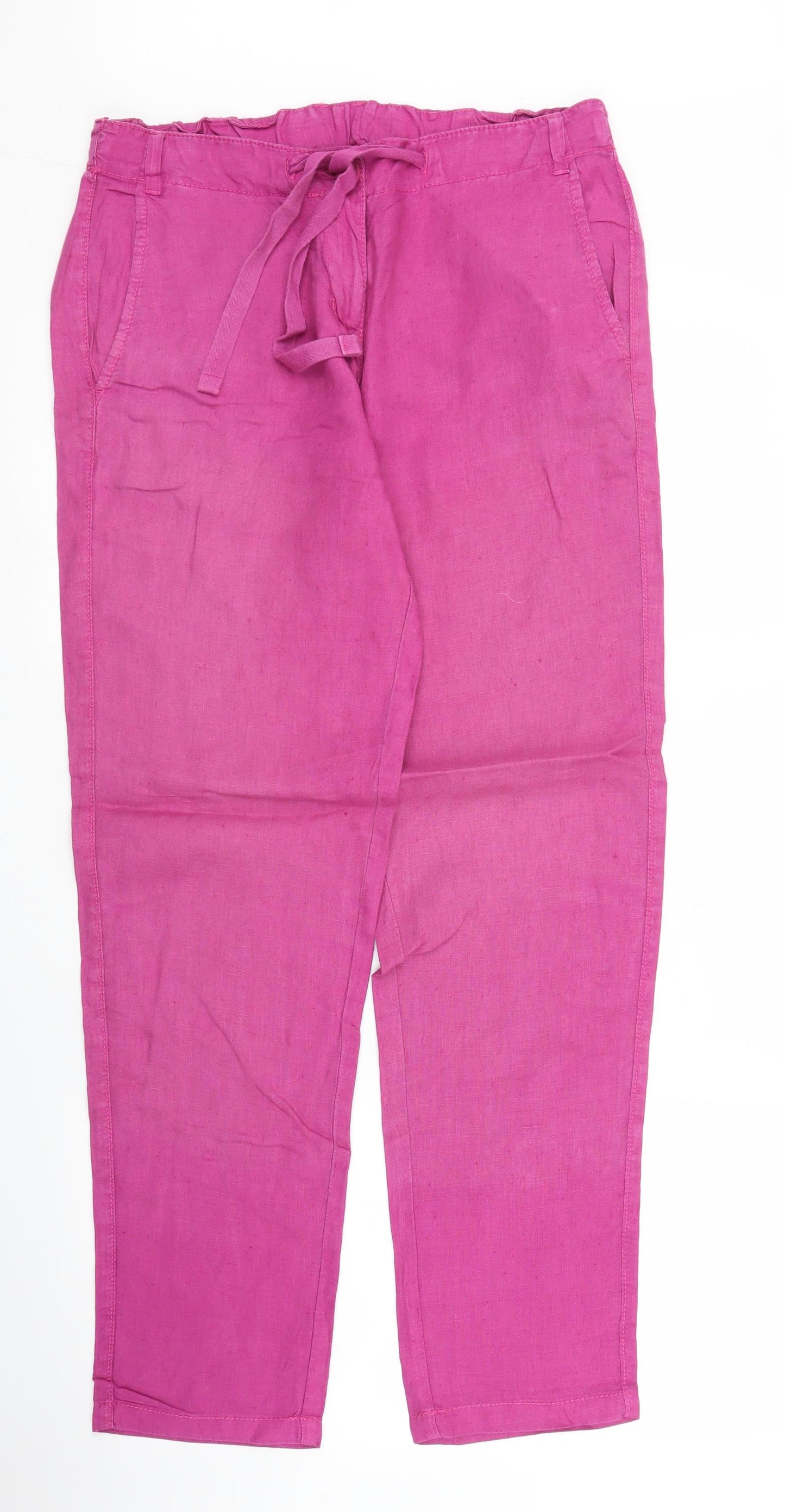 M&S Womens Purple   Capri Trousers Size 10 L28 in