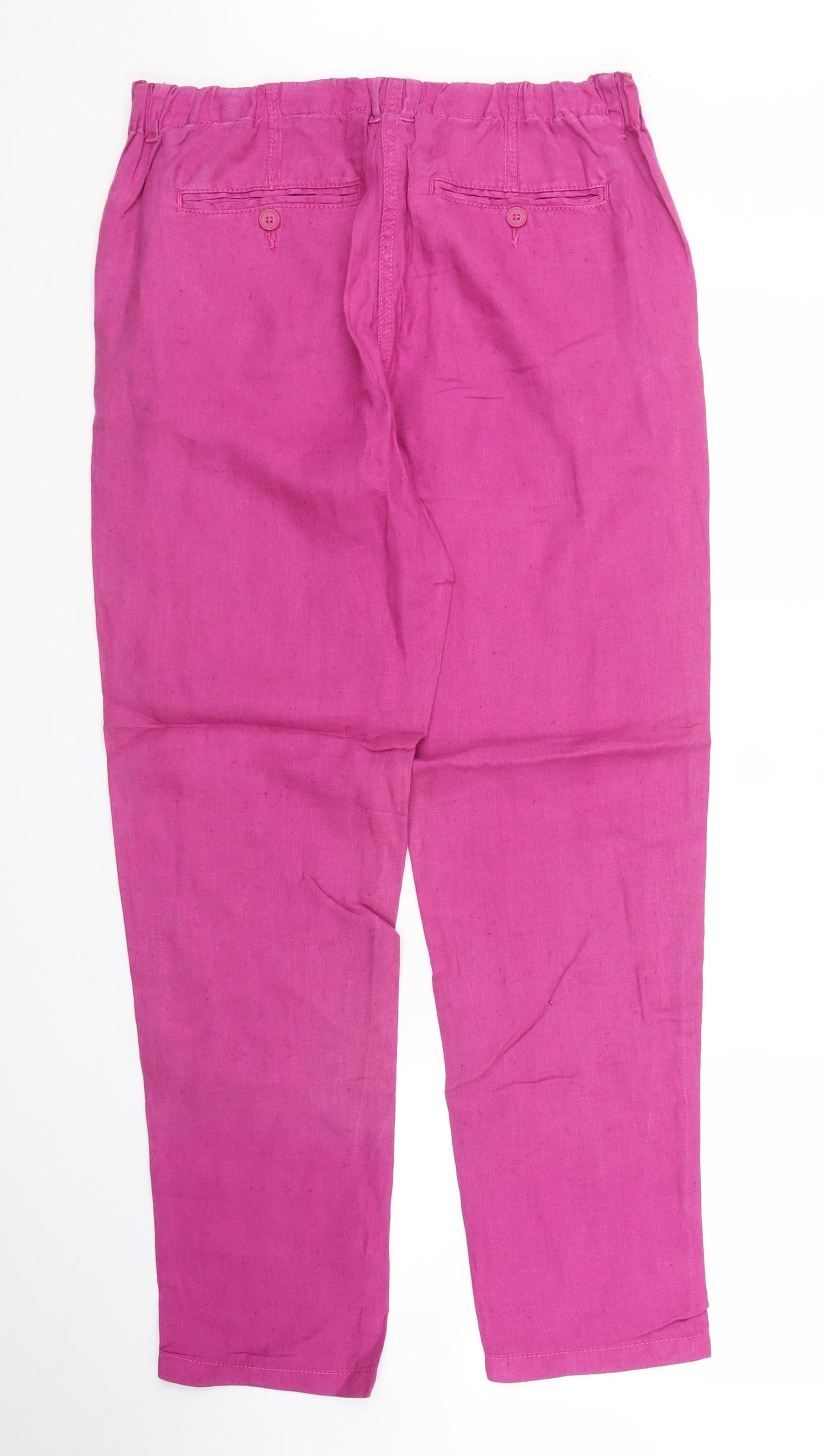 M&S Womens Purple   Capri Trousers Size 10 L28 in