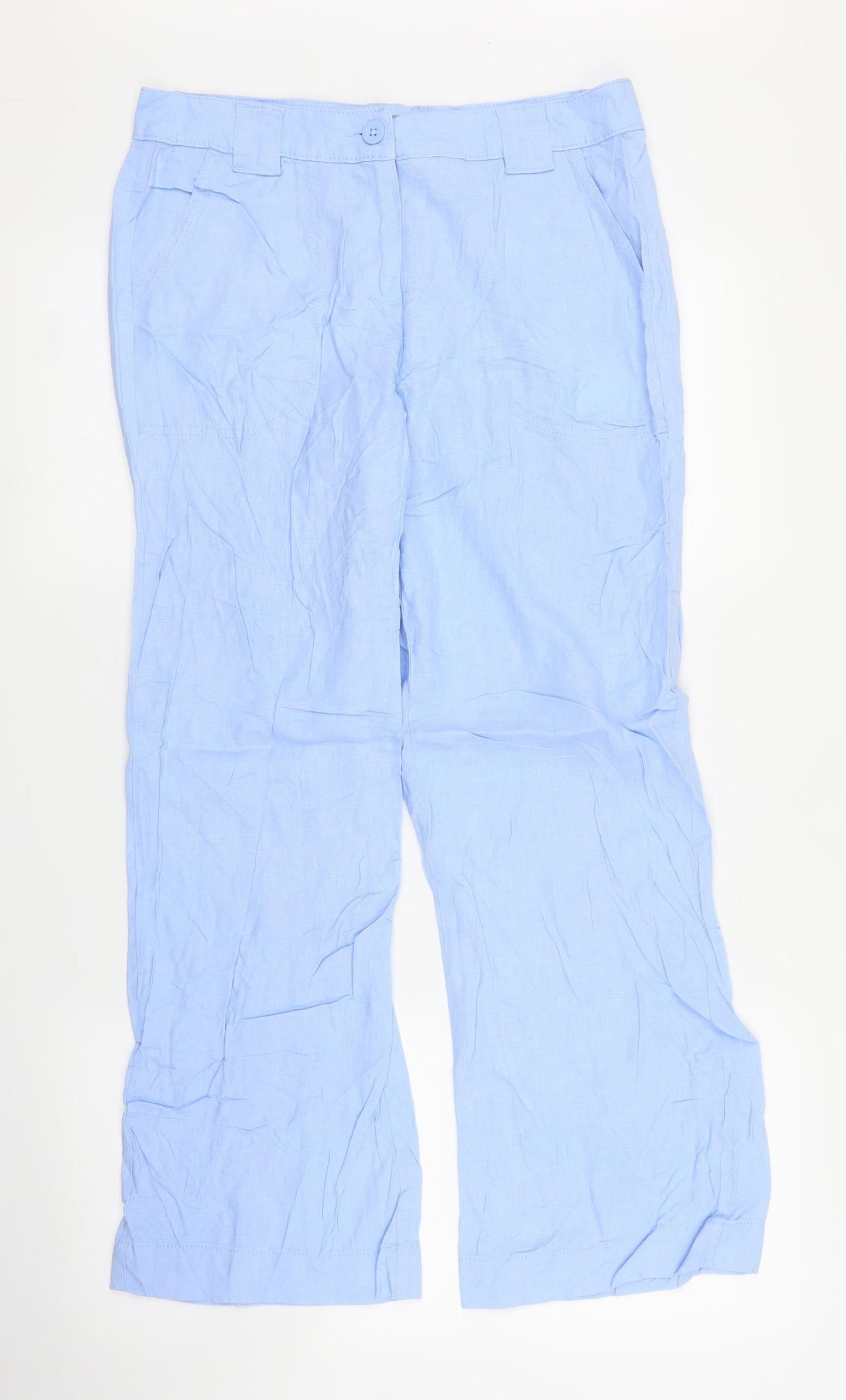 M&S Womens Blue   Capri Trousers Size M L27 in