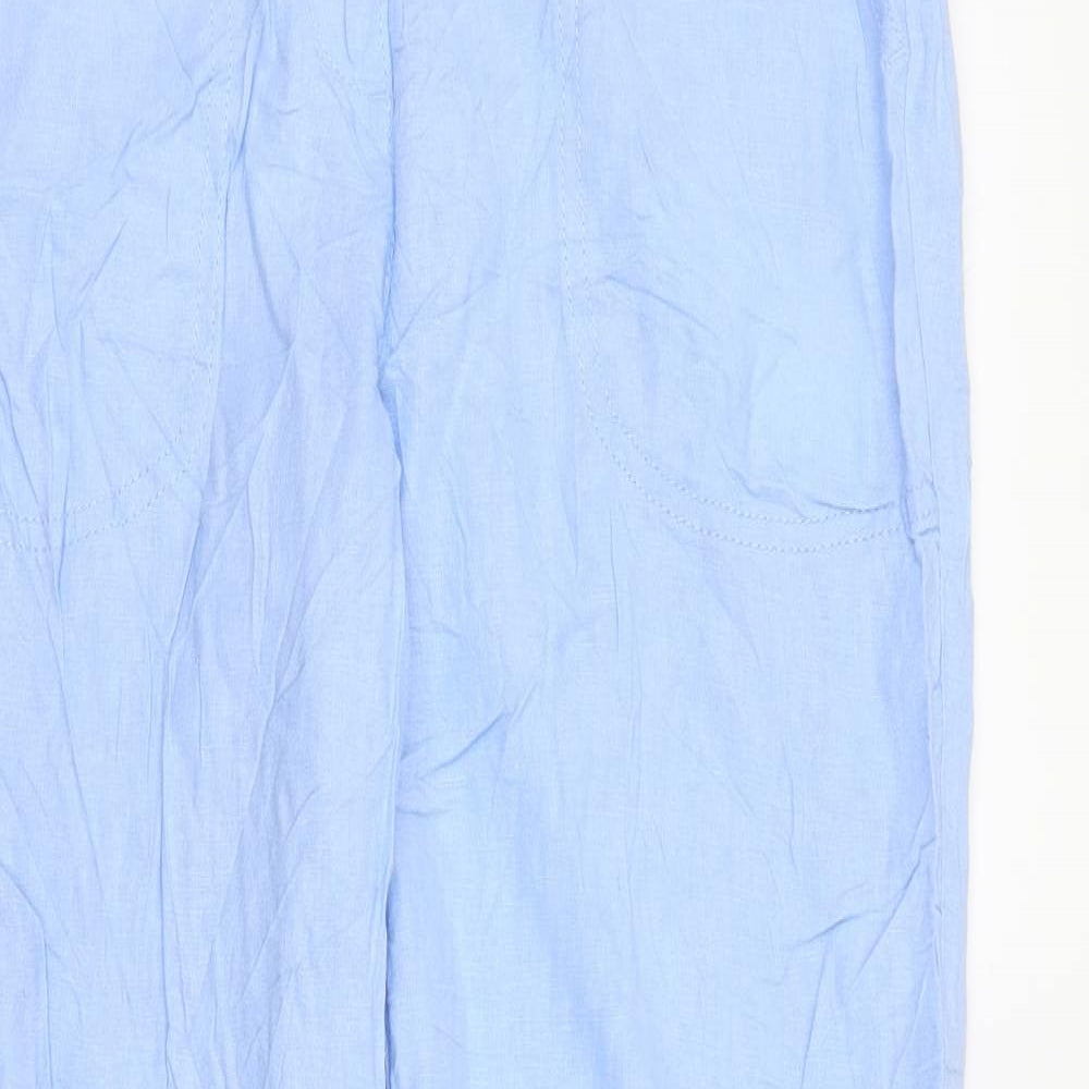M&S Womens Blue   Capri Trousers Size M L27 in