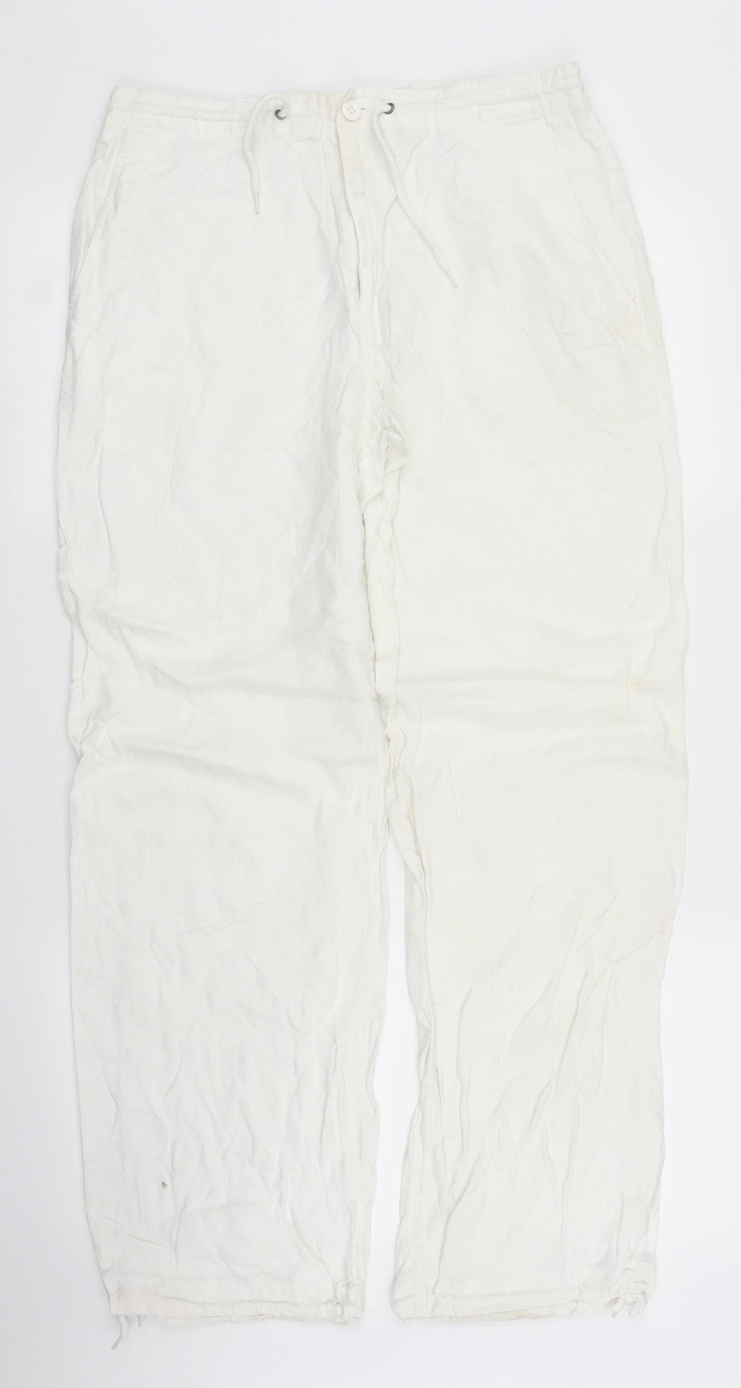 H&M Womens White   Trousers  Size 31 in L29 in
