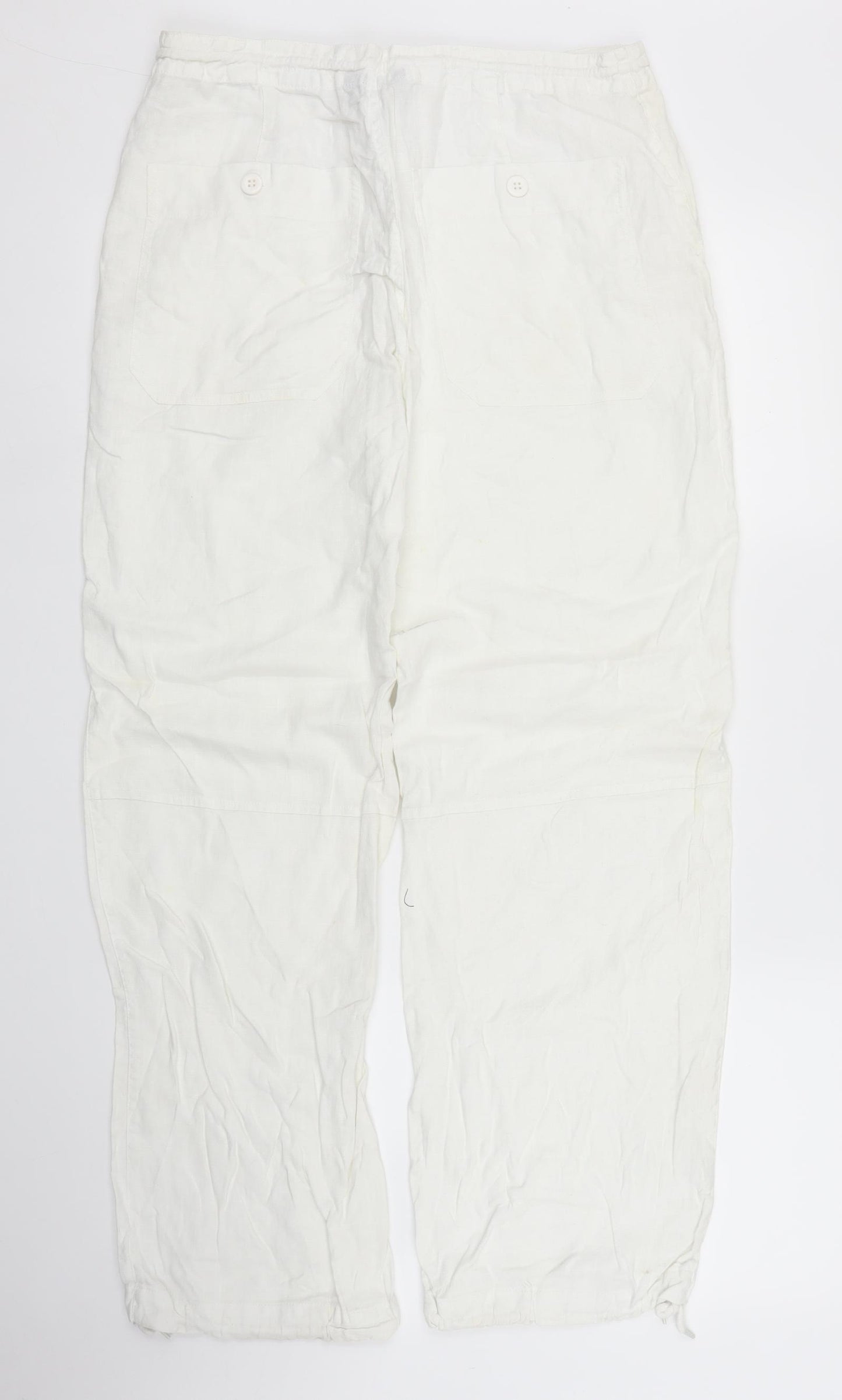 H&M Womens White   Trousers  Size 31 in L29 in