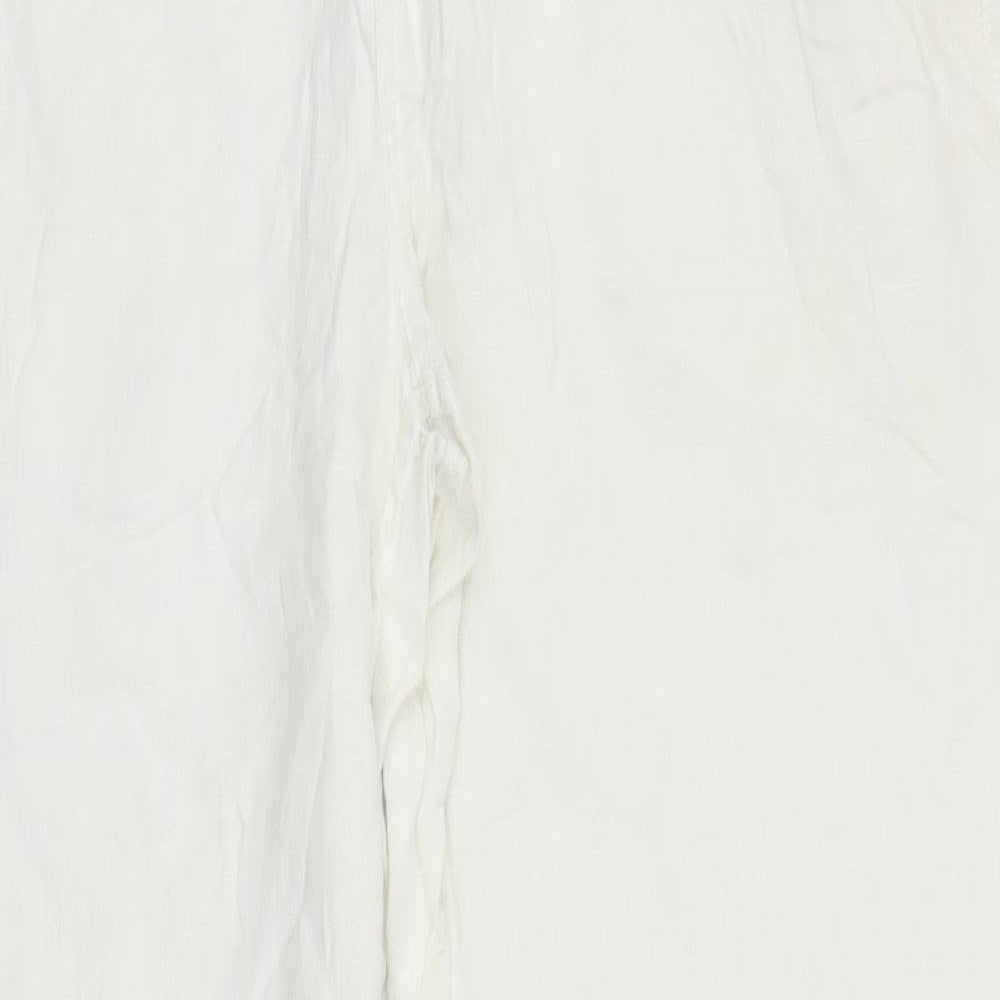 H&M Womens White   Trousers  Size 31 in L29 in
