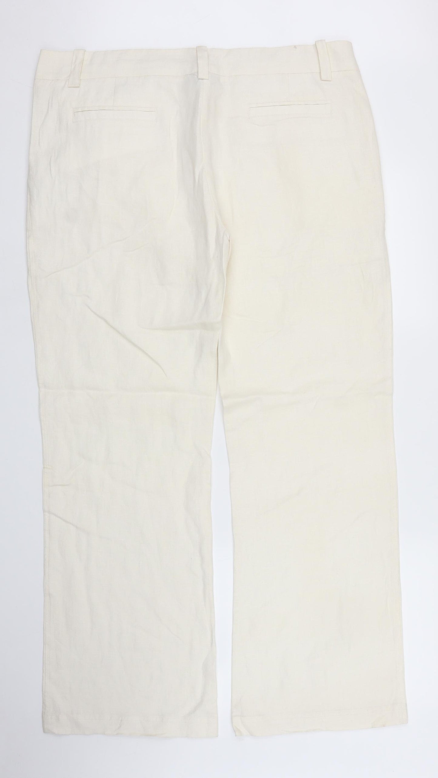 Primark Womens Ivory   Trousers  Size 16 L31 in
