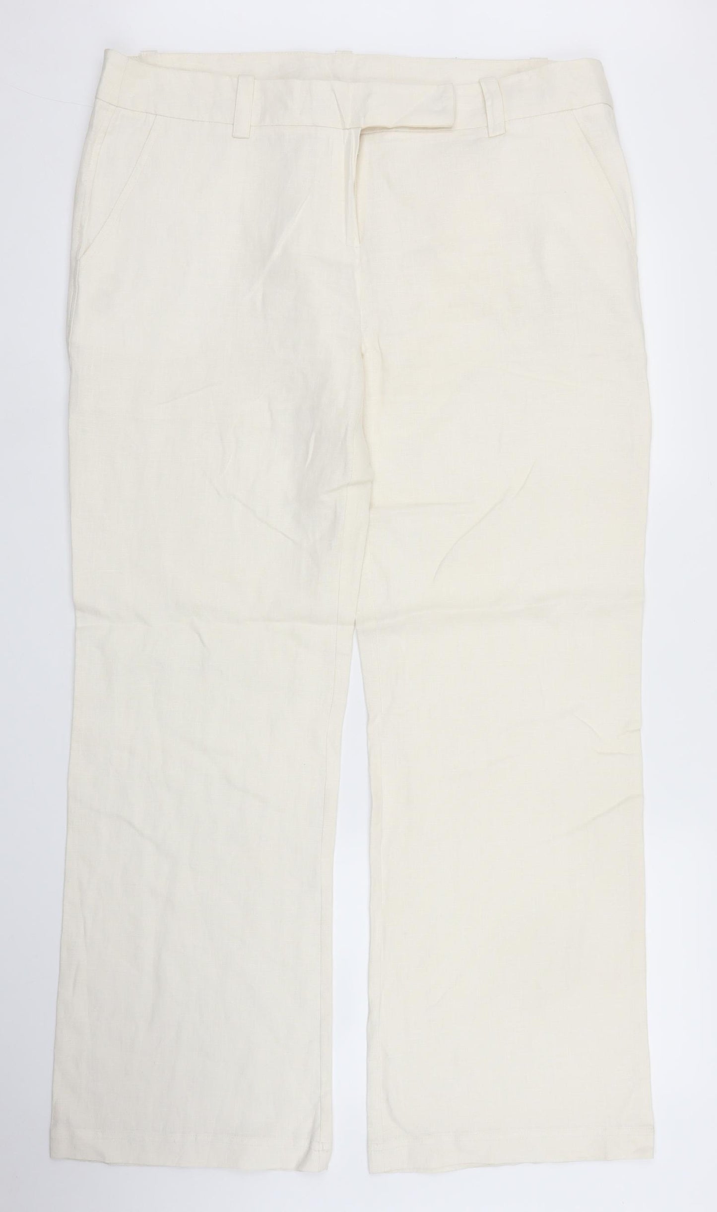 Primark Womens Ivory   Trousers  Size 16 L31 in