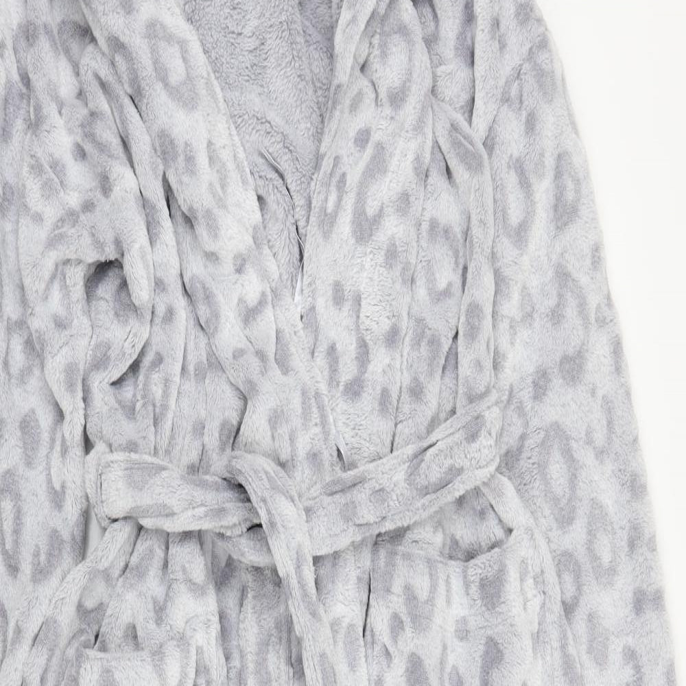 M&S Womens Grey Animal Print  Capri Robe Size S  - Leopard print