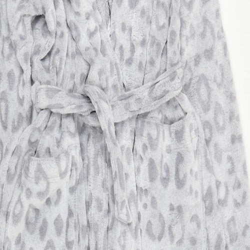 M&S Womens Grey Animal Print  Capri Robe Size S  - Leopard print