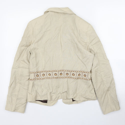 Papaya Womens Beige   Jacket Blazer Size 12