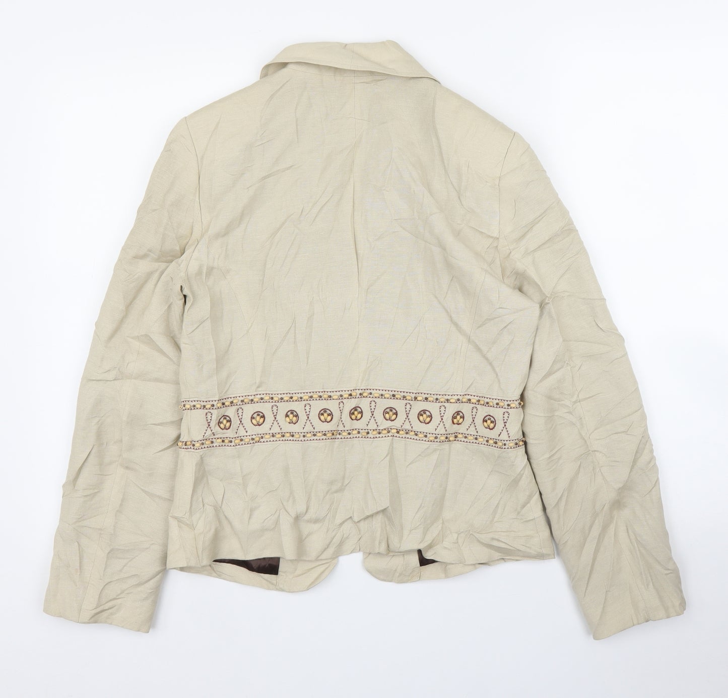 Papaya Womens Beige   Jacket Blazer Size 12