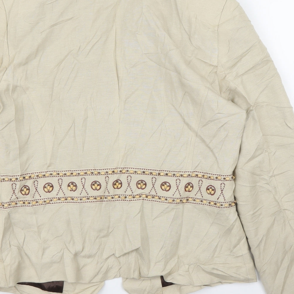 Papaya Womens Beige   Jacket Blazer Size 12