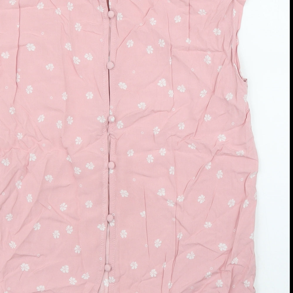 Abercrombie & Fitch Womens Pink Polka Dot  Basic Blouse Size S