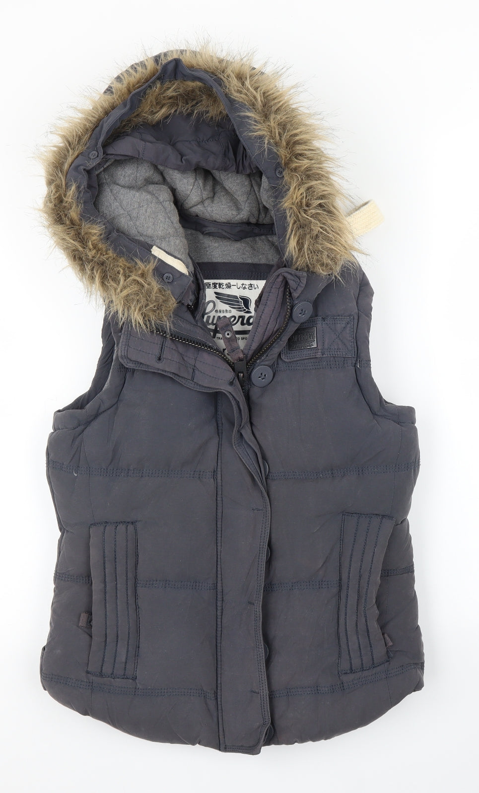 Superdry Mens Blue   Gilet Coat Size XS