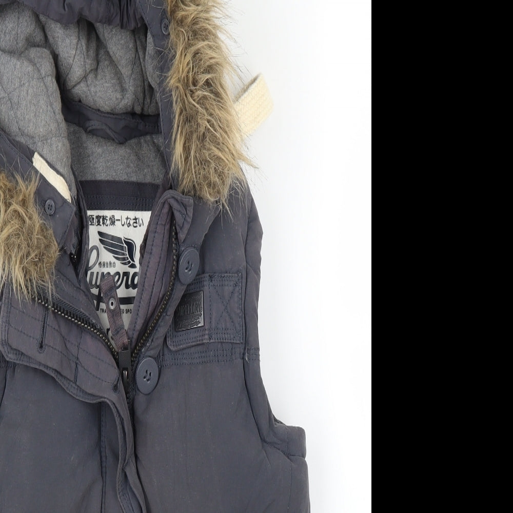Superdry Mens Blue   Gilet Coat Size XS