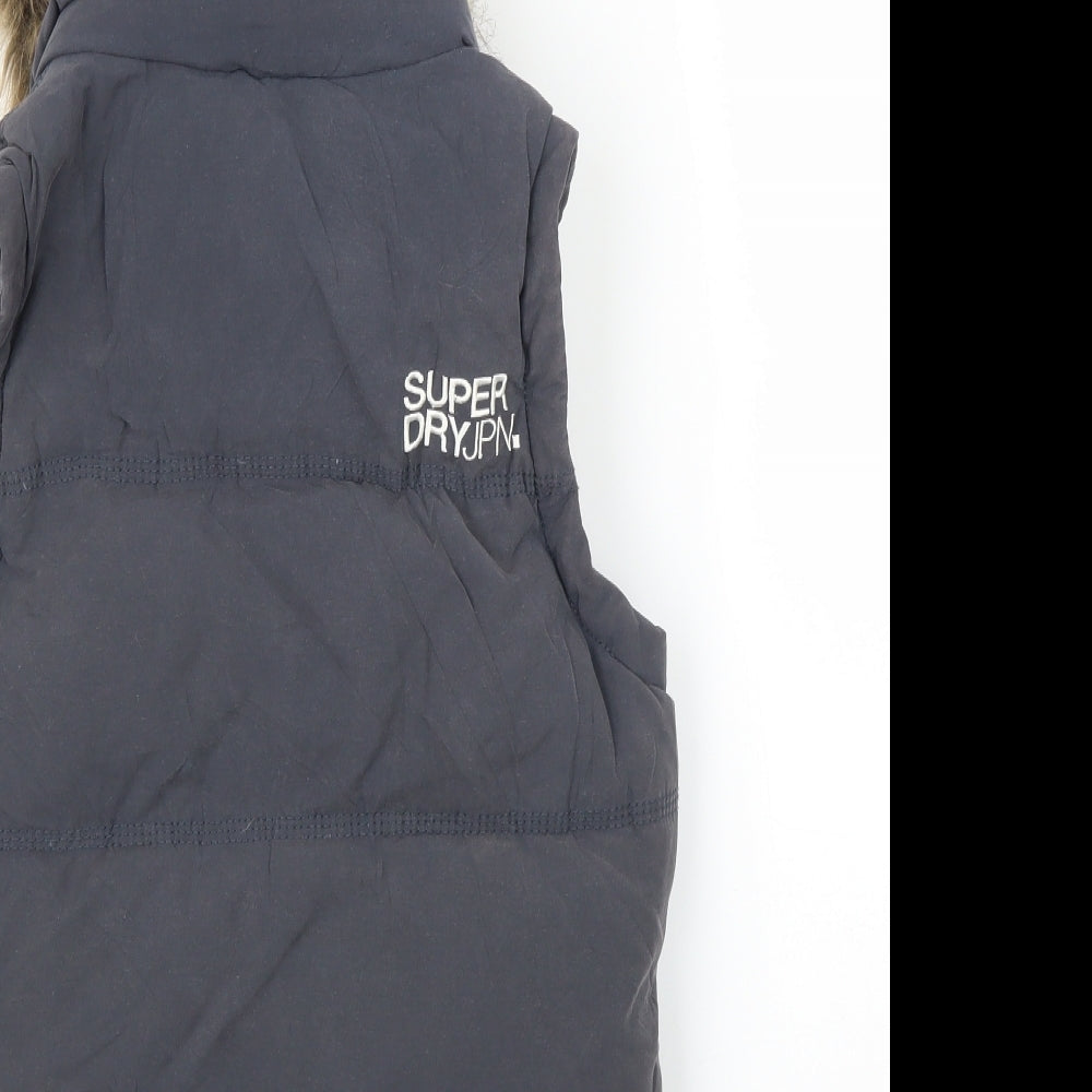 Superdry Mens Blue   Gilet Coat Size XS