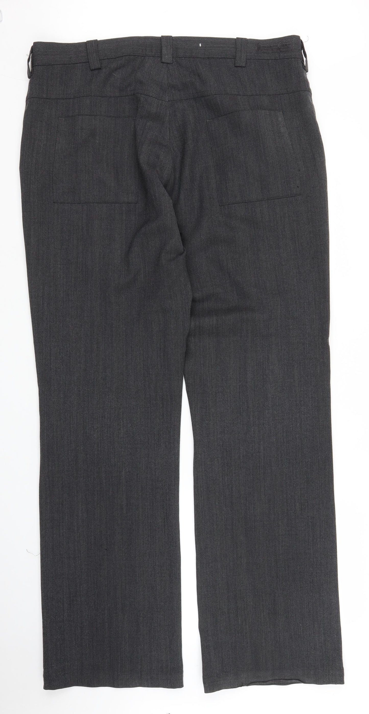 NEXT Mens Grey Herringbone  Trousers  Size 38 in L30 in
