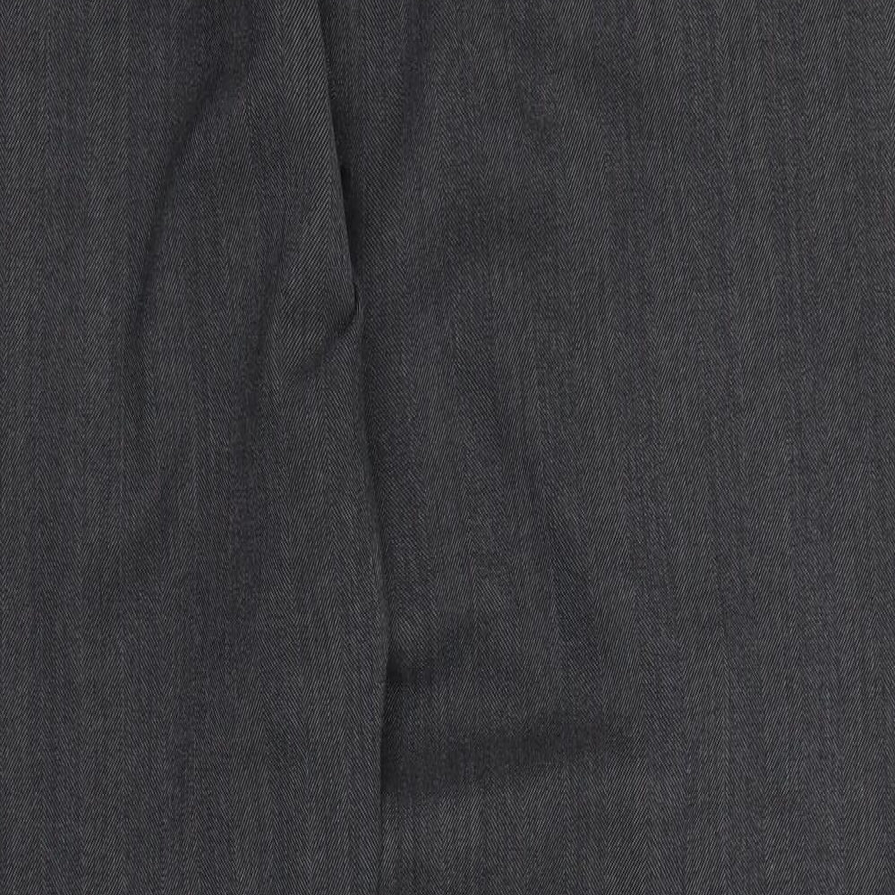 NEXT Mens Grey Herringbone  Trousers  Size 38 in L30 in