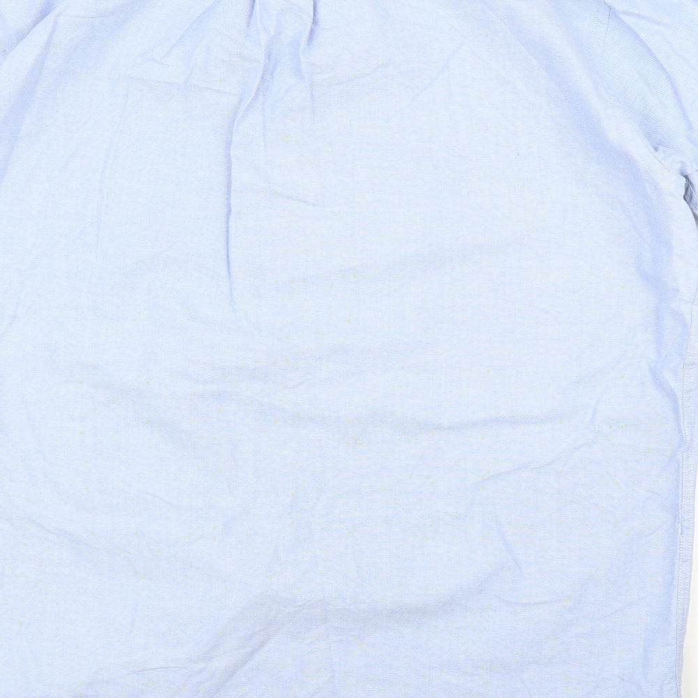 Thomas Burberry Mens Blue    Button-Up Size L