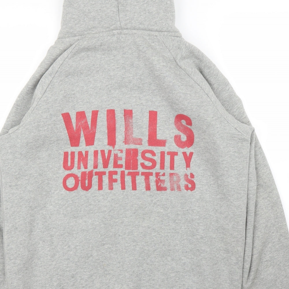 Jack Wills Womens Grey   Full Zip Hoodie Size 14