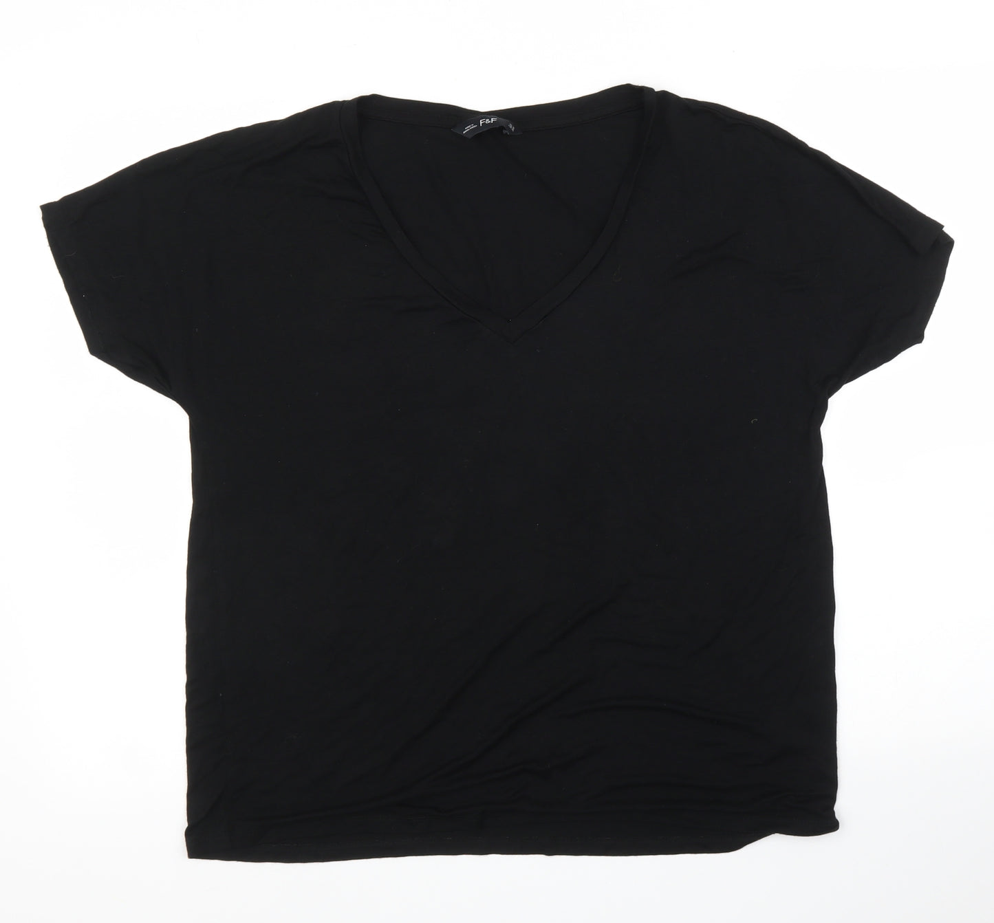 F&F Womens Black   Basic T-Shirt Size 16