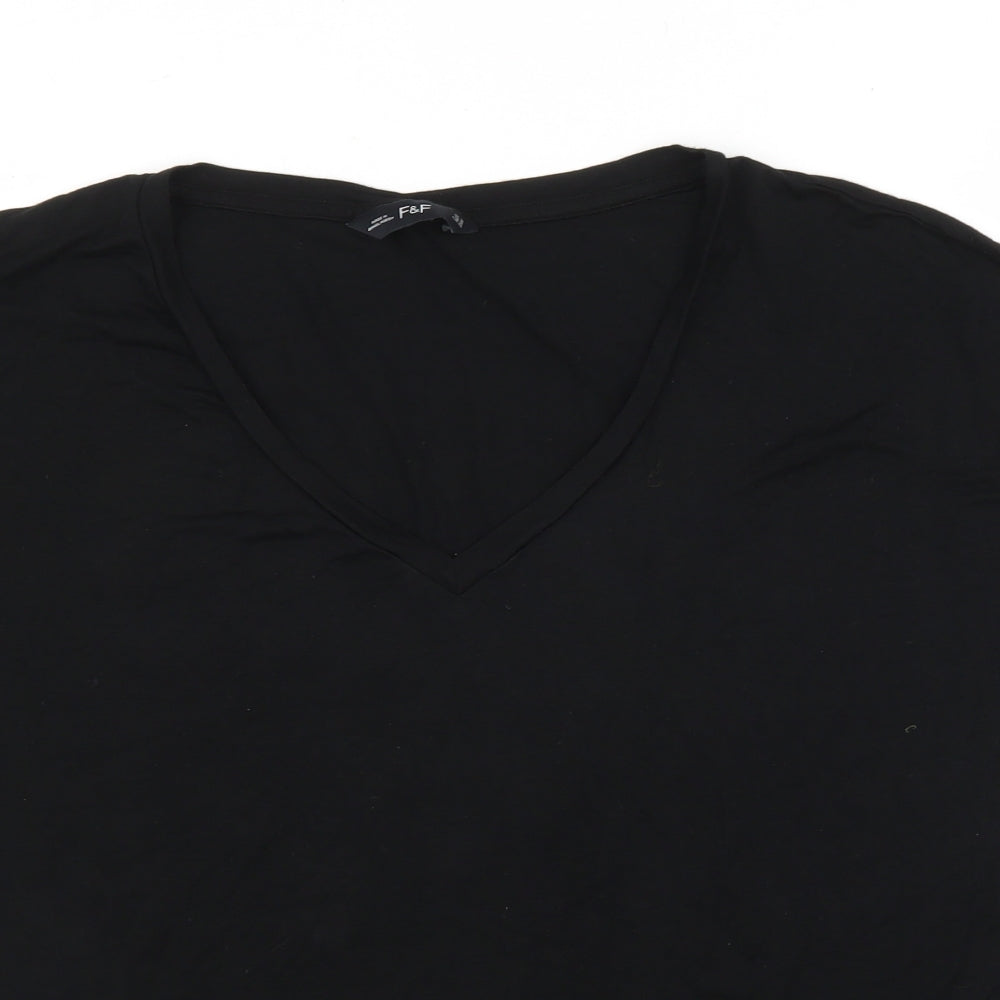 F&F Womens Black   Basic T-Shirt Size 16
