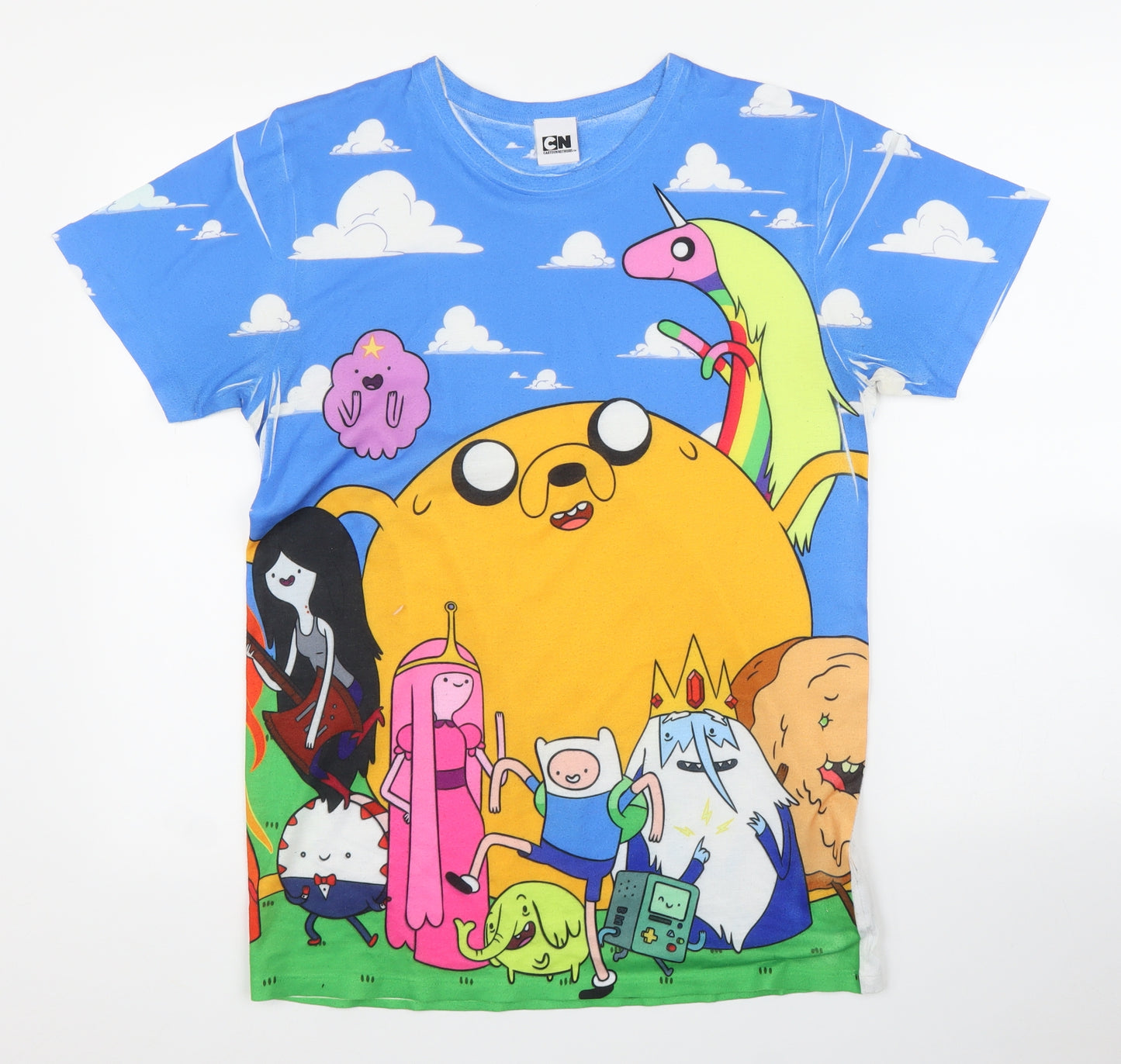 Cartoon Network Mens Blue    T-Shirt Size M  - Adventure Time