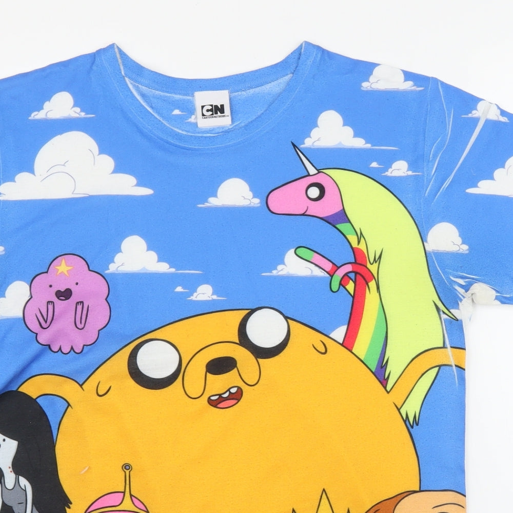 Cartoon Network Mens Blue    T-Shirt Size M  - Adventure Time