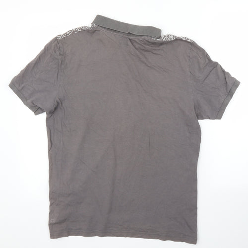 ASOS Mens Grey Geometric   Polo Size L