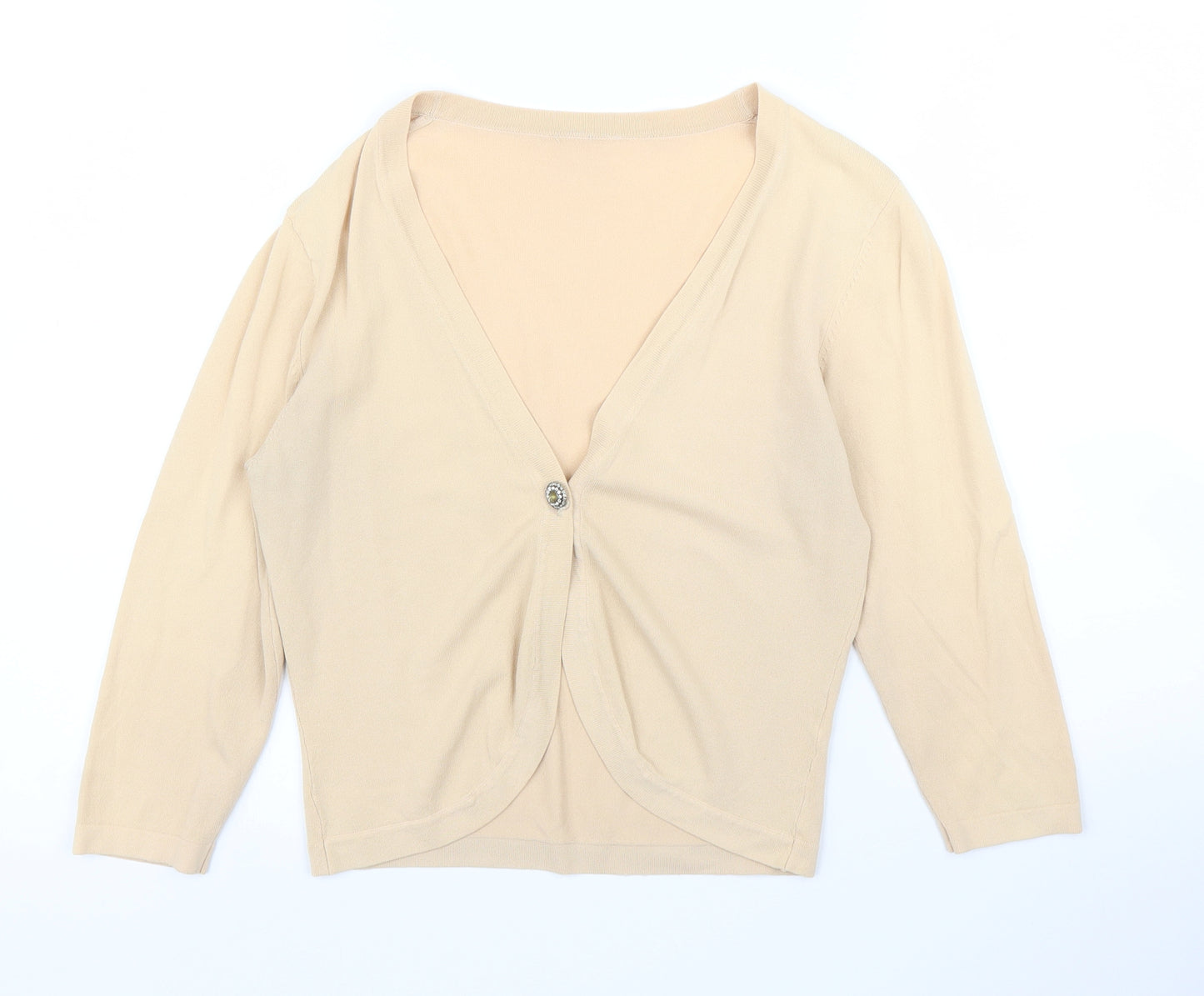 Preworn Womens Beige   Cardigan Jumper Size M