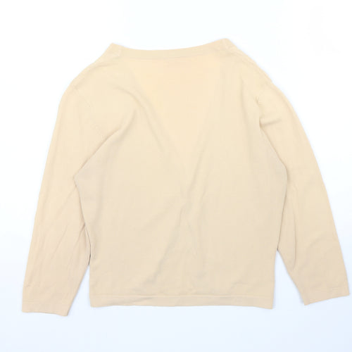 Preworn Womens Beige   Cardigan Jumper Size M