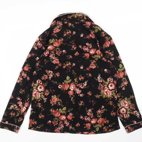 NEXT Womens Black Floral  Basic Blouse Size S  - PJ top