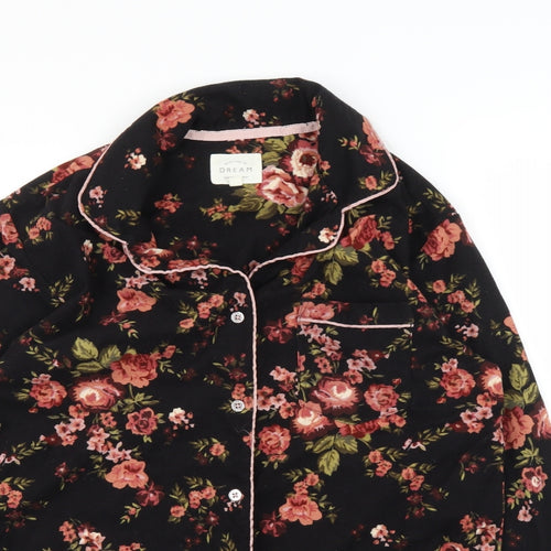 NEXT Womens Black Floral  Basic Blouse Size S  - PJ top