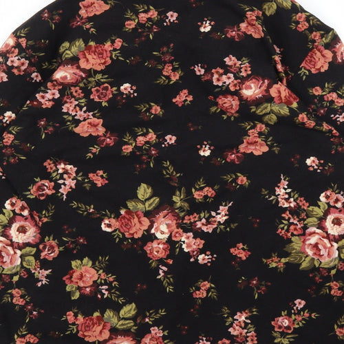 NEXT Womens Black Floral  Basic Blouse Size S  - PJ top