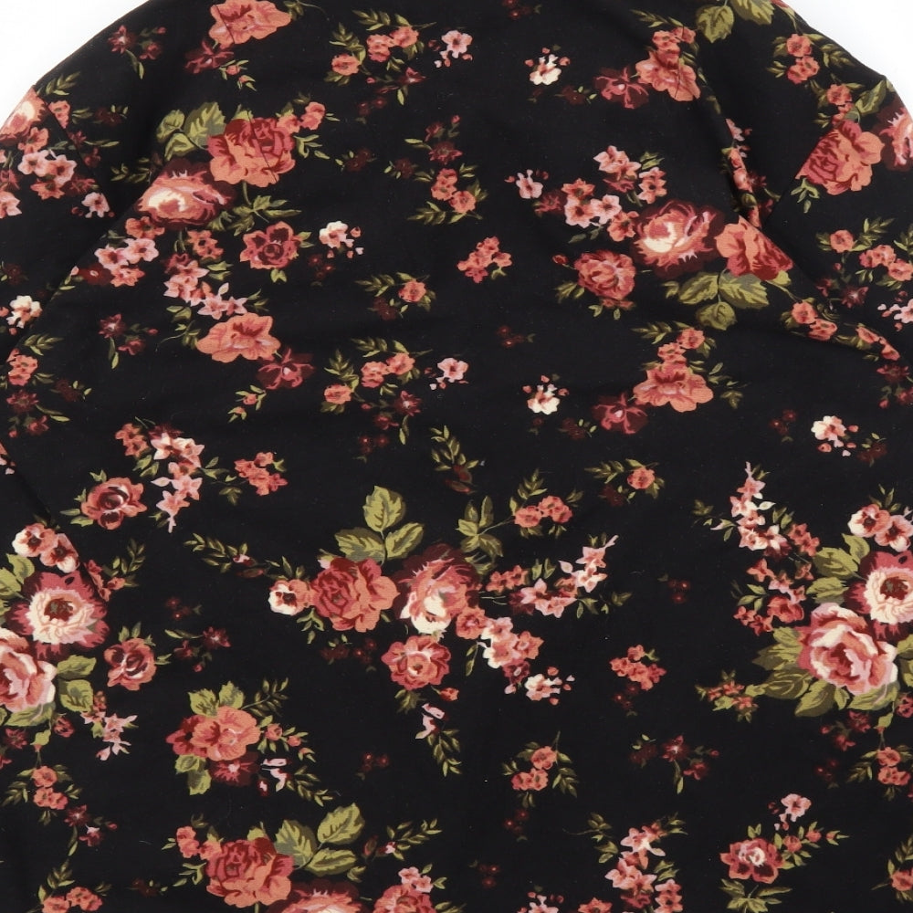 NEXT Womens Black Floral  Basic Blouse Size S  - PJ top