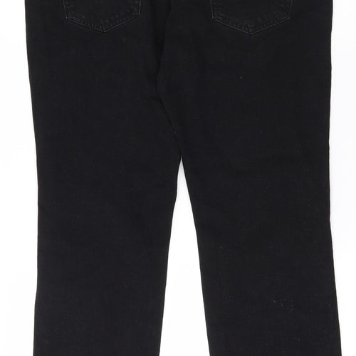 Marks and Spencer Womens Black   Straight Jeans Size 14 L27 in
