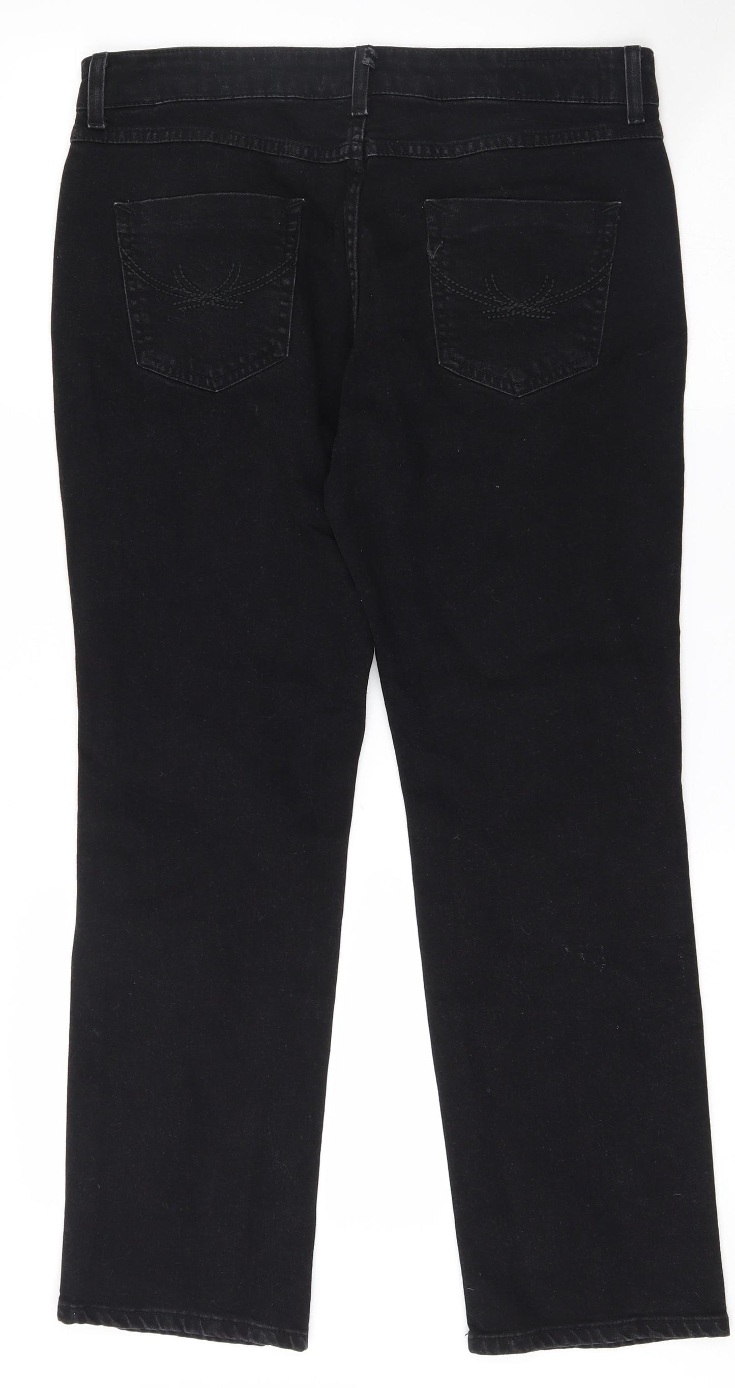Marks and Spencer Womens Black   Straight Jeans Size 14 L27 in