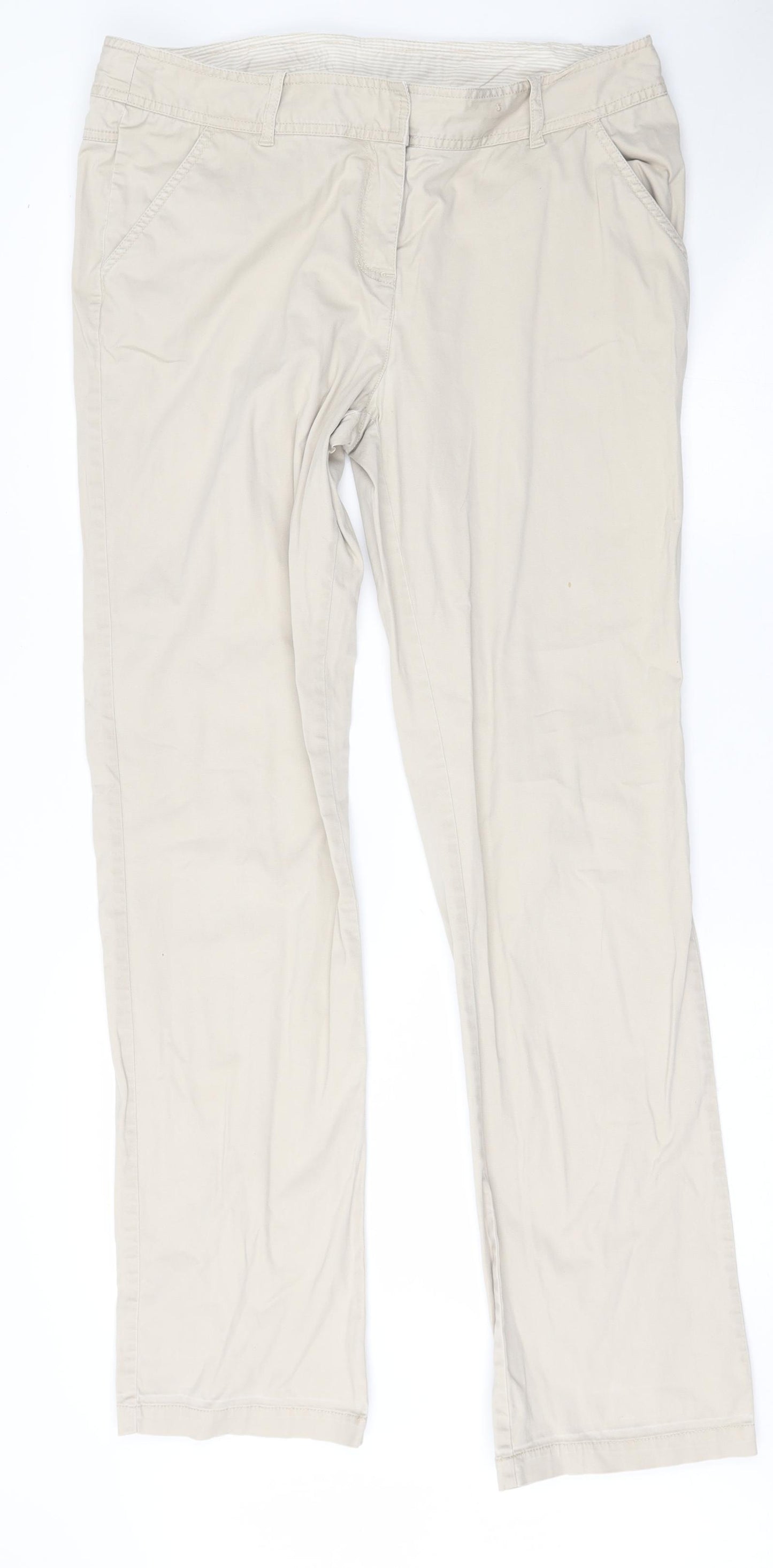 TU Womens Beige   Sweatpants Trousers Size 14 L33 in