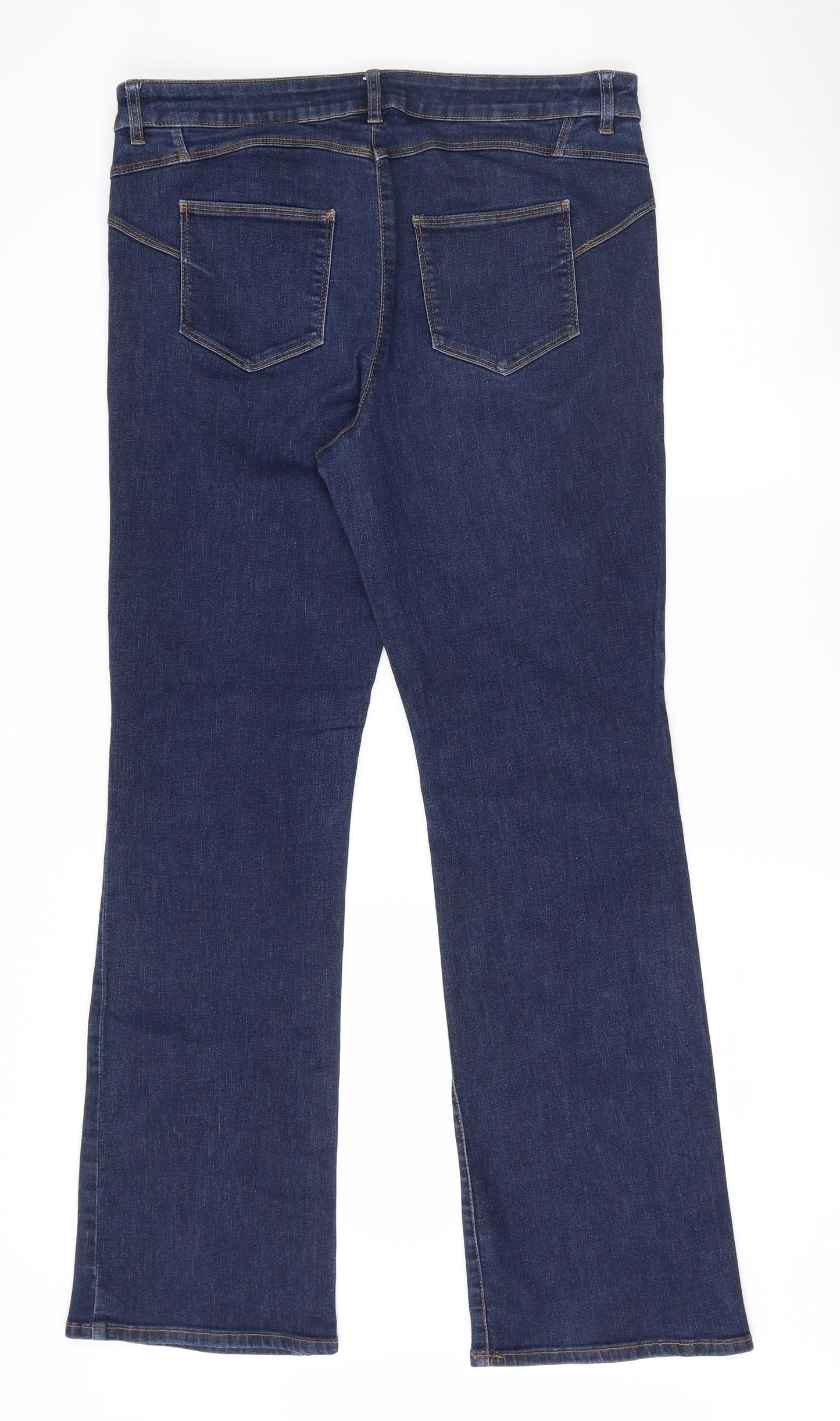 Marks and Spencer Womens Blue   Bootcut Jeans Size 16 L31 in